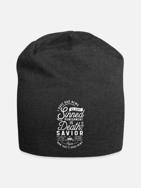 savior - Jersey Beanie - charcoal grey - Front