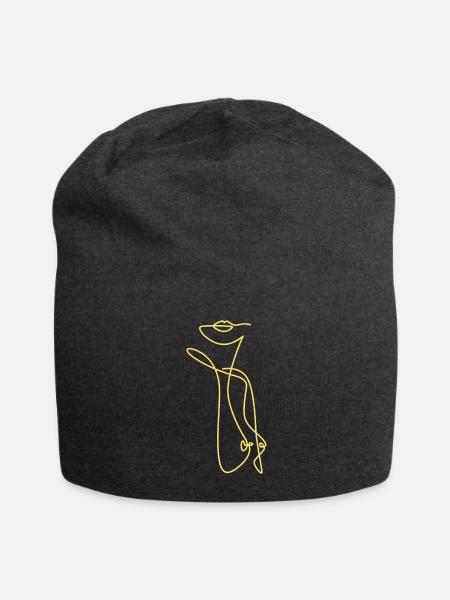 Long Line - Jersey Beanie - charcoal grey