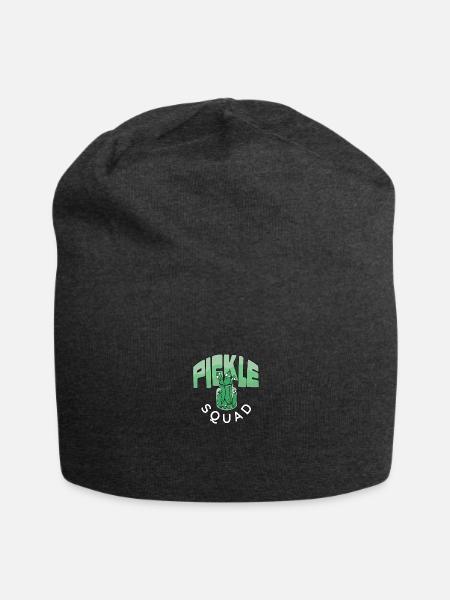 Pickle Emotional Support Supportive Friend - Jersey Beanie - charcoal grey - Front