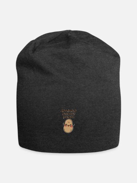 Emotional Support Supportive Extrovert Kindness - Jersey Beanie - charcoal grey - Front