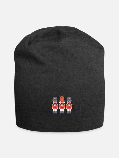 Funny Nutcracker Christmas Ballet Toy Soldiers - Jersey Beanie - charcoal grey - Front