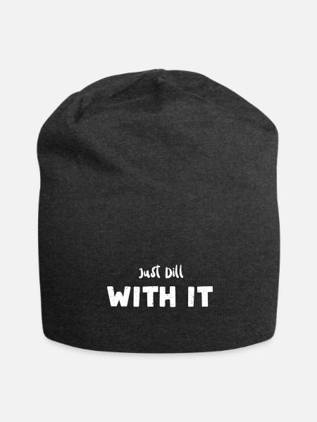 Just Dill With It - Gardening - Jersey Beanie - charcoal grey - Front