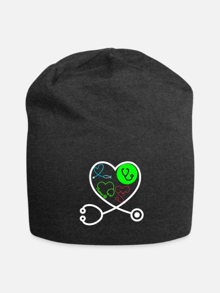 Stethoscope - Jersey Beanie - charcoal grey - Front