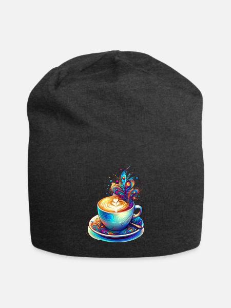 Coffee Colorful - Jersey Beanie - charcoal grey