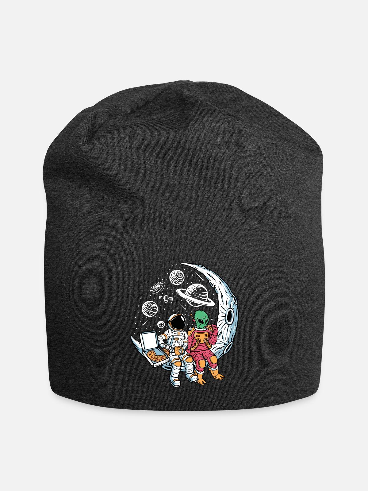 Cosmic Pizza Break - Jersey Beanie - charcoal grey - Front