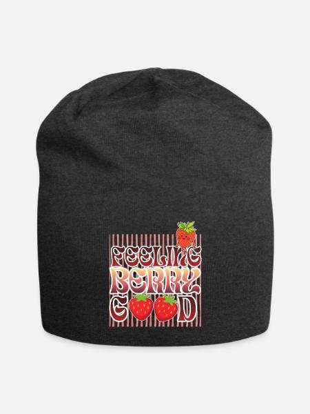 Feeling Berry Good - Jersey Beanie - charcoal grey - Front