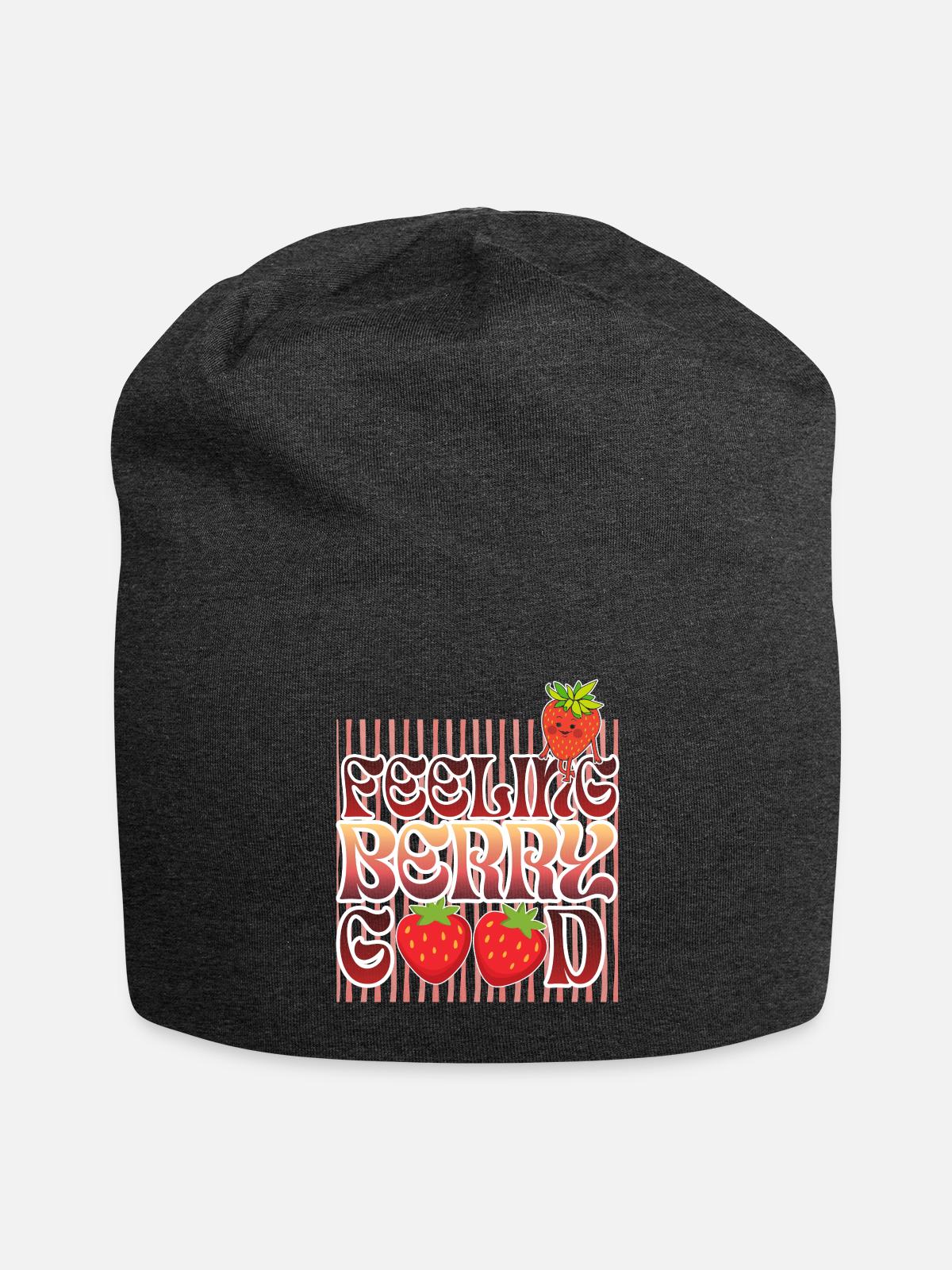 Feeling Berry Good - Jersey Beanie - charcoal grey - Front