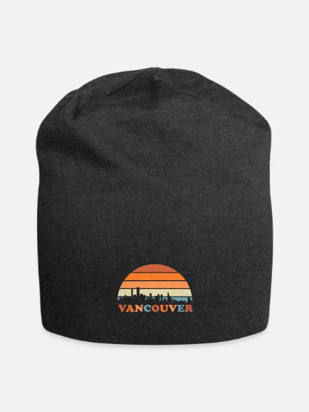 Vancouver retro vibe - Jersey Beanie - charcoal grey - Front