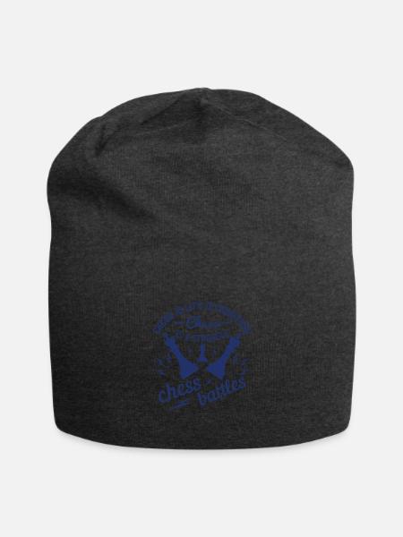 Chess is life in miniature. Chess is a struggle, - Jersey Beanie - charcoal grey - Front