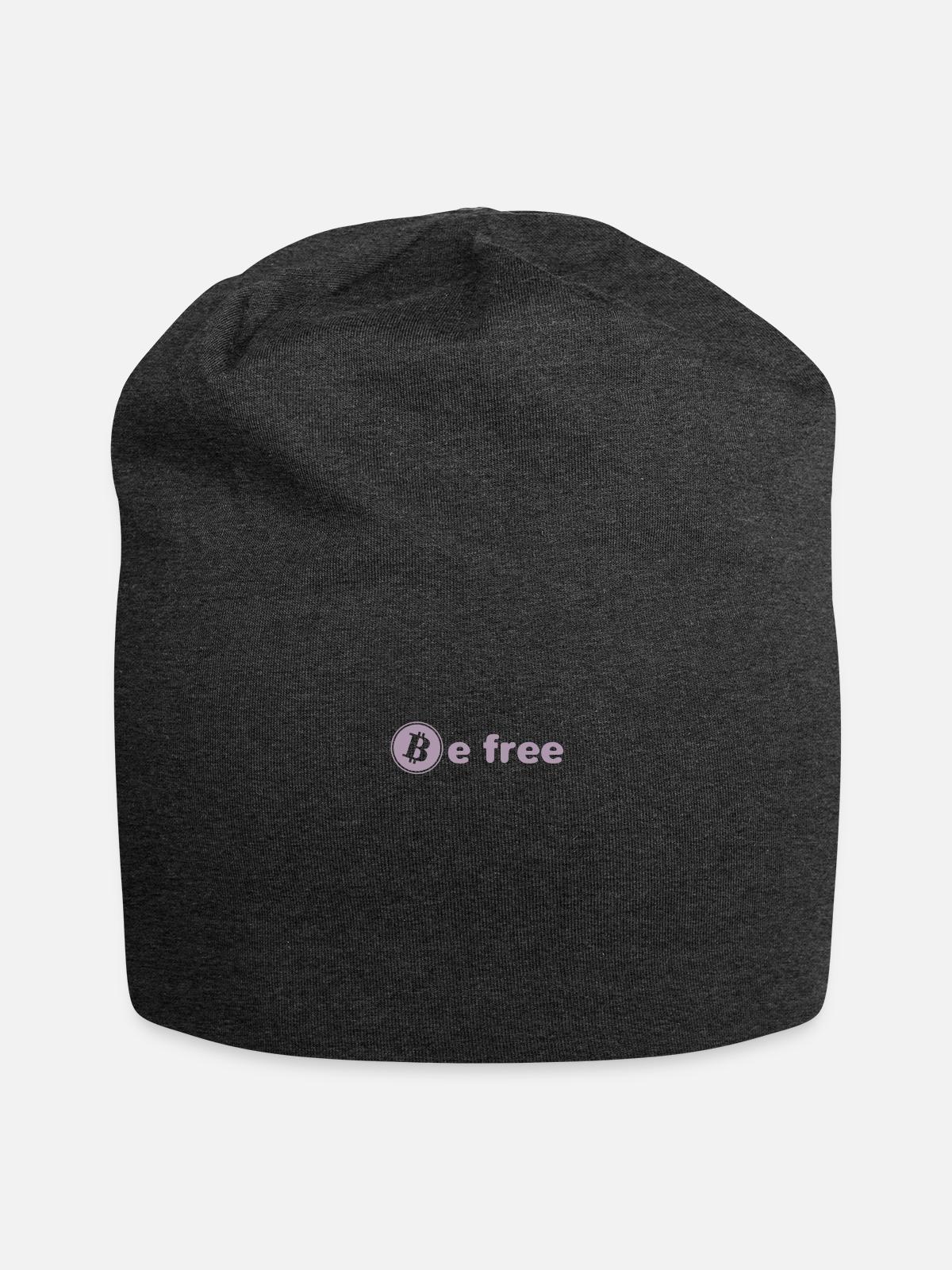 Digital gold be free - Jersey Beanie - charcoal grey - Front
