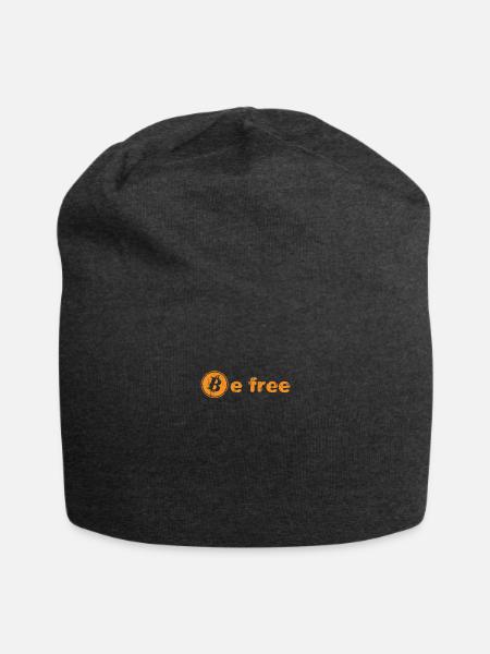 Digital gold be free - Jersey Beanie - charcoal grey - Front