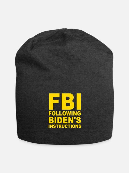 FBI Following Biden's Instructions - Jersey Beanie - charcoal grey - Front