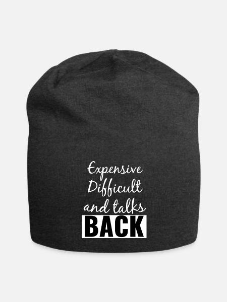 Expensive Difficult And Talks Back - Jersey Beanie - charcoal grey - Front
