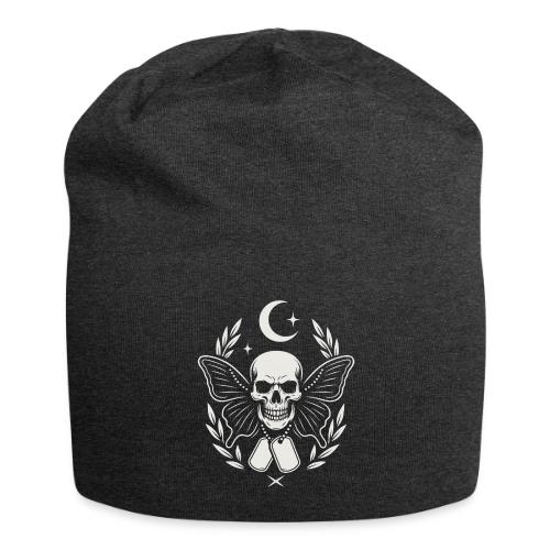 Skull butterfly dog tags - Jersey Beanie