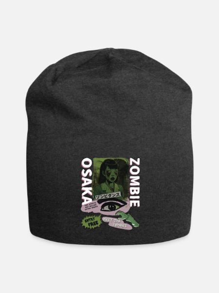 Osaka Zombie Girl - Jersey Beanie - charcoal grey - Front