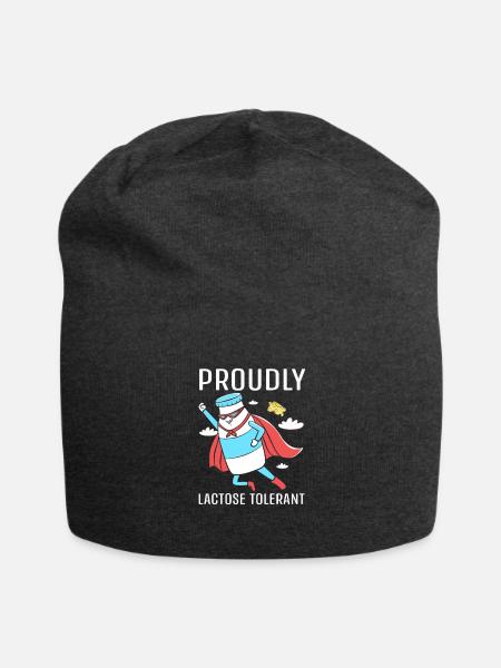 Lactose Tolerance Dairy Lactose Tolerant - Jersey Beanie - charcoal grey - Front