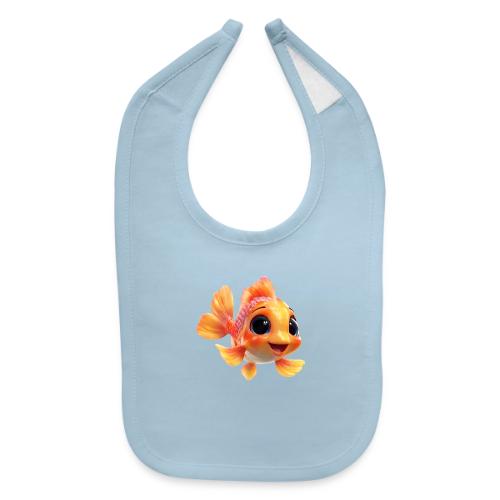 Cheerful 3D Orange Baby Fish - Baby Bib