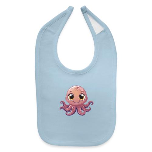 Cute Cartoon Baby Octopus with Big Eyes - Baby Bib
