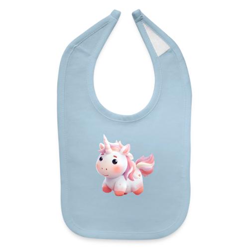 Sweet Cartoon Pink Unicorn - Baby Bib