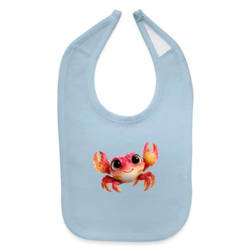 Cheerful Red Baby Crab Character - Baby Bib