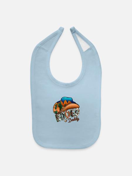 Rodeo Daddy - Baby Bib - light blue - Front