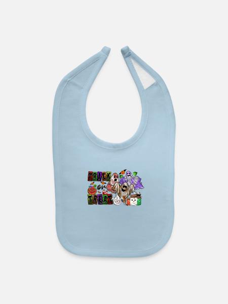 Trick or Treat - Baby Bib - light blue - Front