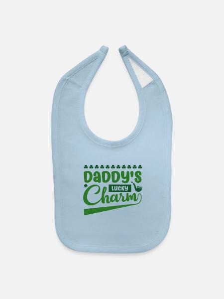 Daddy - Baby Bib - light blue - Front