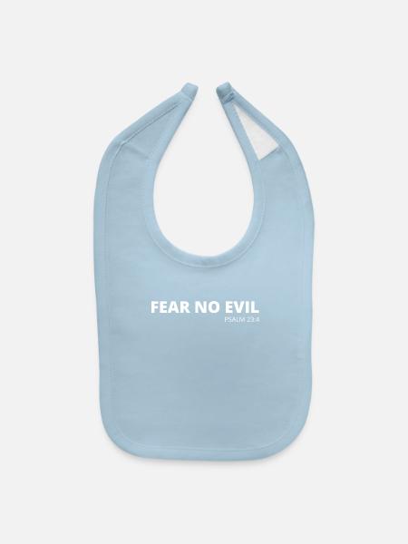 fear no evil - Baby Bib - light blue - Front