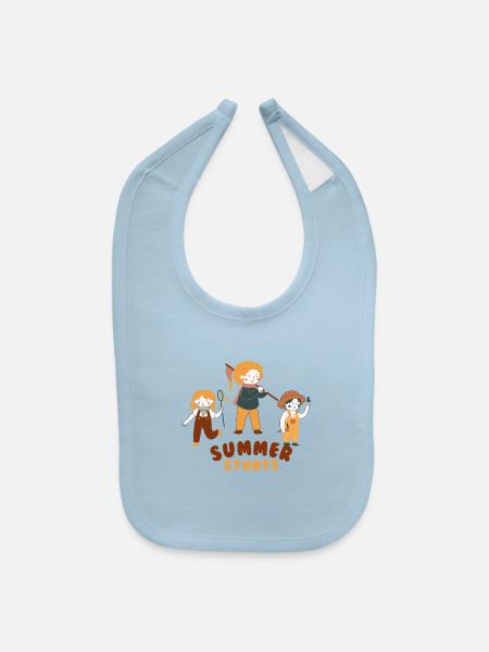 Summer Stunts - Baby Bib - light blue - Front