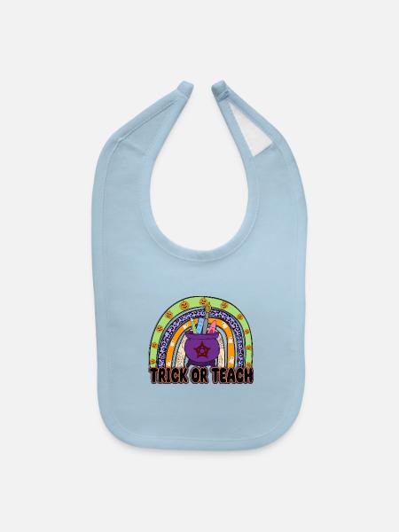 Trick Or Treat - Baby Bib - light blue - Front