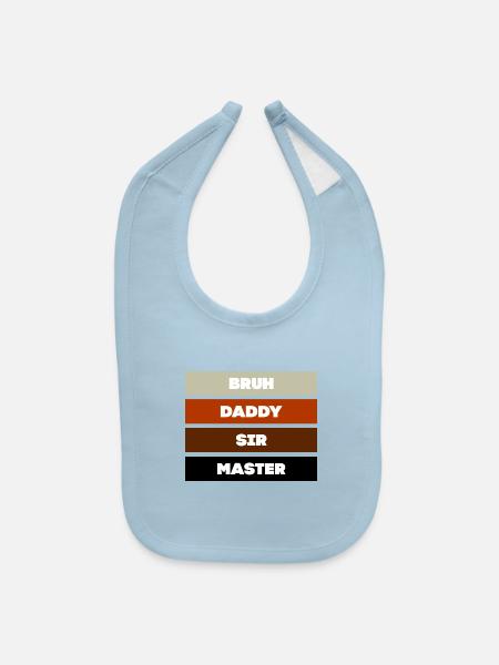 Daddy - Baby Bib - light blue - Front