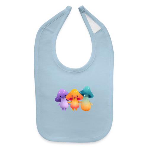 Cheerful Mushroom Friends - Baby Bib