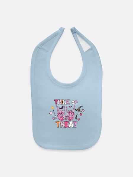 TRICK OR TREAT - Baby Bib - light blue - Front