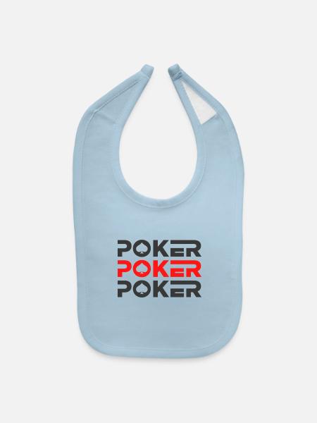 Poker - Baby Bib - light blue - Front