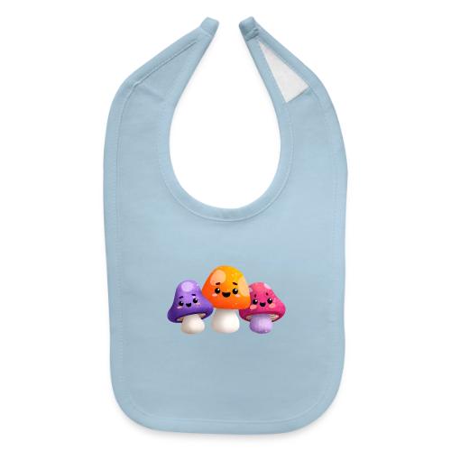 Colorful Mushroom Companions - Baby Bib