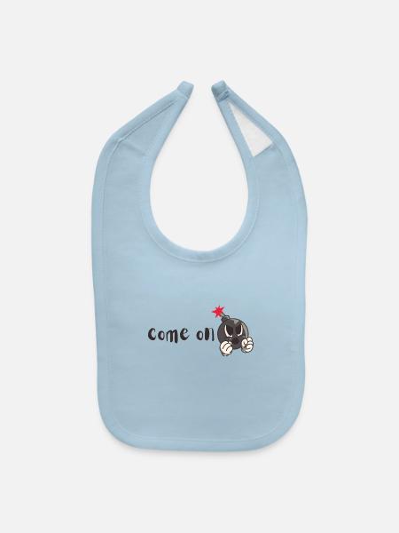 motivation bomb - Baby Bib - light blue - Front