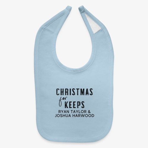 Christmas for Keeps Title Block - Black Font - Baby Bib