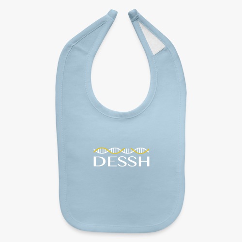 DESSH Foundation Logo in White - Baby Bib