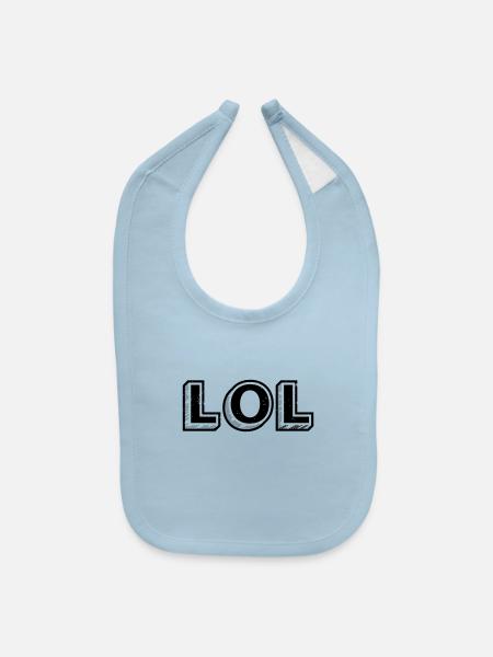 LOL - Baby Bib - light blue - Front