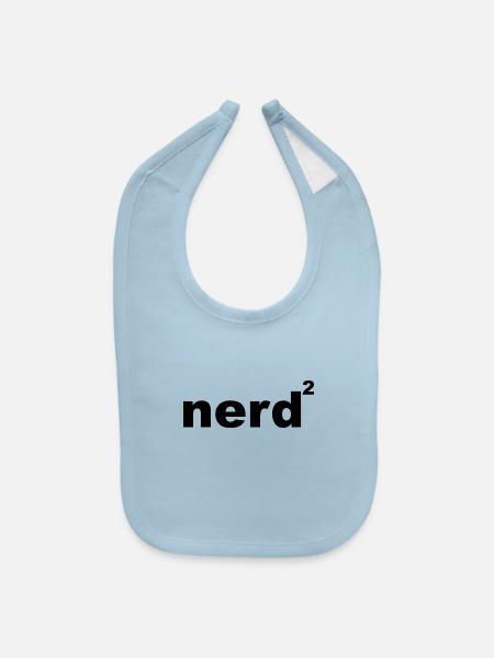 Nerd - Baby Bib - light blue - Front