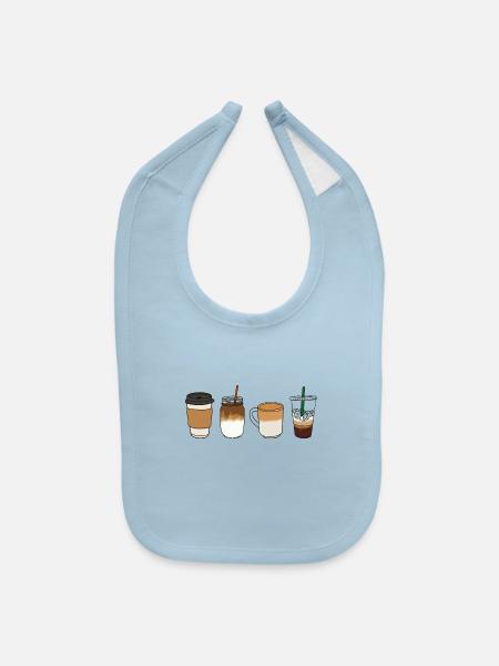Coffee But First Coffee s For Coffee Lover Coffee - Baby Bib - light blue - Front