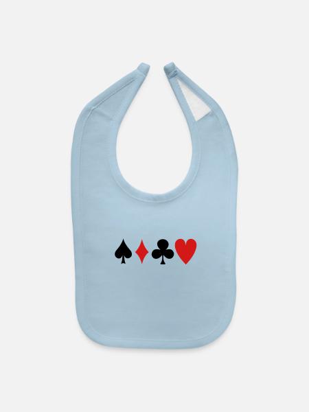 poker - Baby Bib - light blue - Front