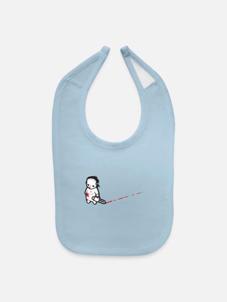 Sad Psycho - Baby Bib - light blue - Front