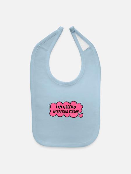 Superficial Person - Baby Bib - light blue - Front