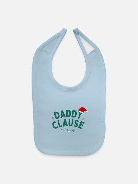 Daddy Clause - Baby Bib - light blue - Front