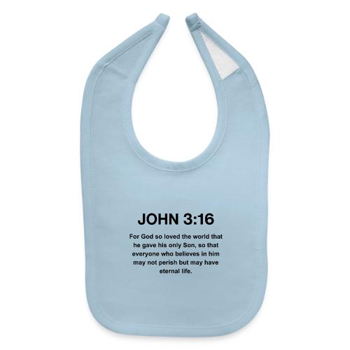 John 3:16 Christian Apparel – Bible Verse Clothing - Baby Bib