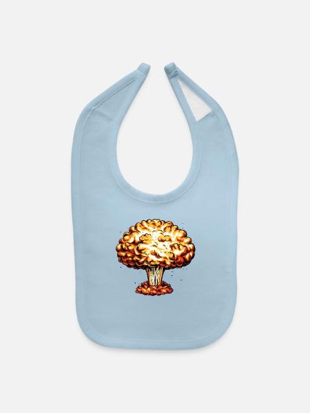 A Bomb - Atombombe - Baby Bib - light blue - Front