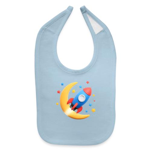 Rocket to the Crescent Moon - Baby Bib