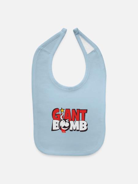 Giant Bomb - Baby Bib - light blue - Front