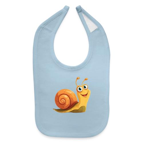 Happy Cartoon Snail with a Smile - Baby Bib